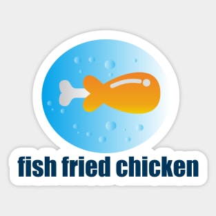 fish freid chicken Sticker